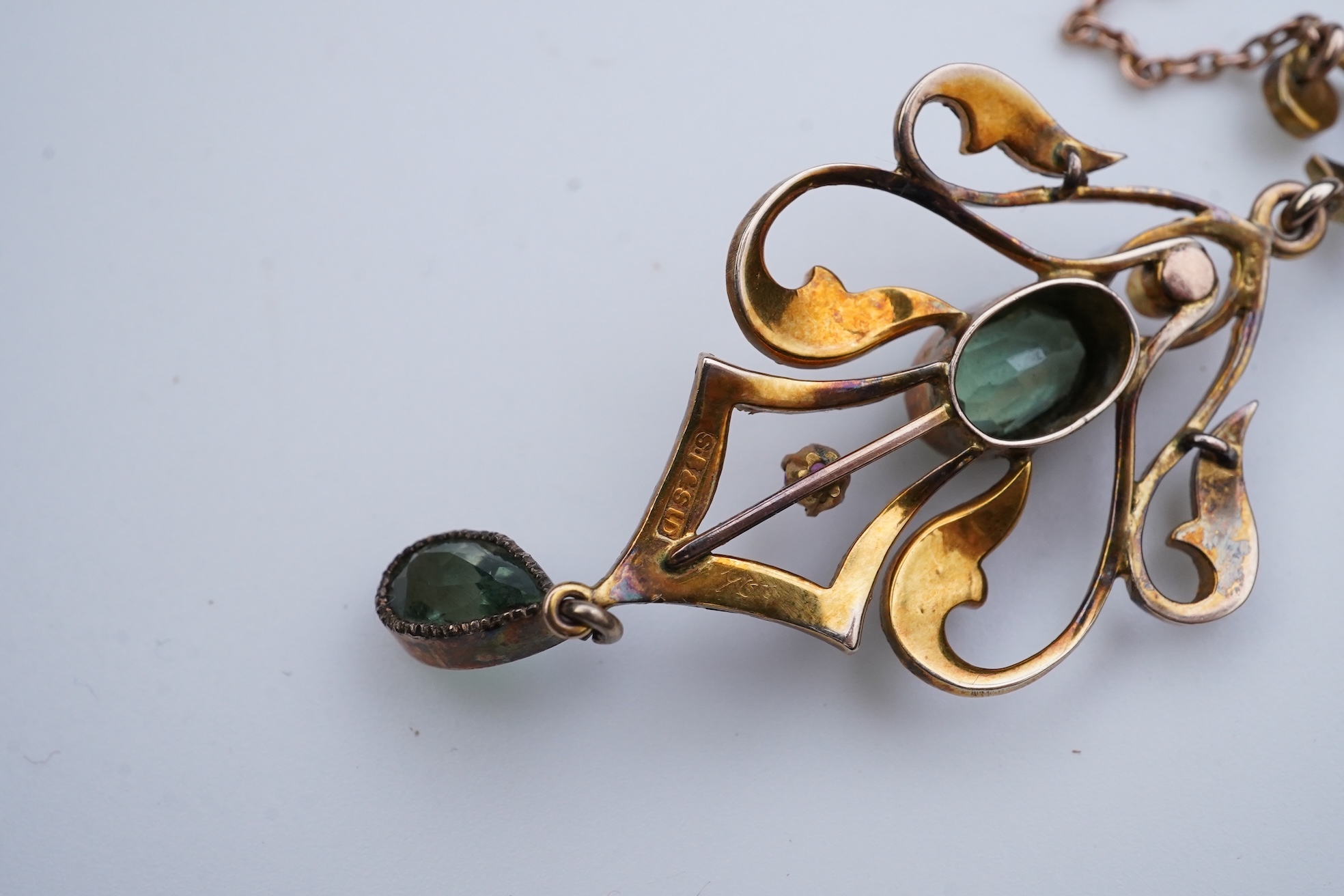 An Edwardian gem-set pendant, early 20th century